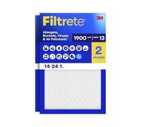 Filtrete Filtro de aire para horno de aire acondicionado, MERV 13, MPR 1900, filtro premium para alérgenos, bacterias y virus, filtro de limpieza electrostático plisado de 3 meses de 1 pulgada,