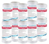 Filtri Acqua Italia Filtros de agua Italia Cartucho de filtro de alambre envuelto 5 pulgadas Micron 1 Polipropileno Sedimentimentos, juego de 10 unidades