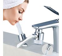 Filtro de agua grifo, 1080° Aireador de grifo, espumador grifo cocina, purificador de agua, filtro de agua con 8 cartuchos, 2 modos adaptador para 22mm macho/24mm hembra rosca grifos (B)