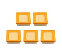 Filtro de aire de repuesto, paquete de 5 unidades para desbrozadora KM91R KM131 FS89 FS91 FS111 FC96 HT102 HT103 compatible con 4180 141 0300 7.6 cm x 2-3/10.2 cm x 7/20.3 cm filtro de papel naranja