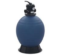 Filtro De Arena De Piscina Válvula De 6 Posiciones Azul 560 Mm Vidaxl