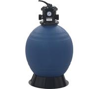 Filtro de arena para piscina de la marca vidaXL, con válvula de 6 vías, depósito de color azul y 560 mm de diámetro