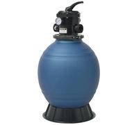 Filtro de arena para piscina de vidaXL con válvula de 6 vías, depósito azul, 460 mm