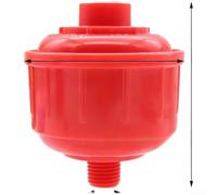 Filtro de dispositivo de pulverización de aire de 1/4 pulgadas para mini trampa de agua, separador de humedad para herramientas de pintura HVLP, unidad compacta roja (A)