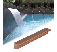 Filtro de Estanque Integrado Recular y Salida de rebosadero para Cascada - Unidad de rebosadero para Piscina de Bronce de 190 cm, Adecuada para Fuentes, Que realza la estética Exterior y los