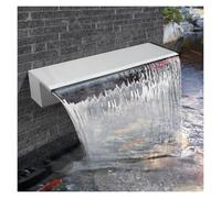 Filtro de Estanque Rectangular empotrable con rebosadero Tipo Cascada, Unidad de rebosadero de Piscina de 90 cm (35,4 Pulgadas), Adecuado para la decoración de Fuentes de jardín - Color plat