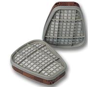 Filtro de gas y VAP A2 PK4 pares, filtro, cartucho de gas/vapor, vapores orgánicos, cantidad 8 | 6055 A2