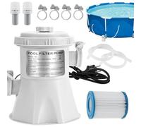 Filtro de piscina Pump Three Hundred Gph High Flow Rapid Enhanced | Tamaño 16 x 16 x 19,5 cm High Flow Build Pool Filter Pump Three Hundred Gph Rapid Enhanced Circulation Outdoor Accent