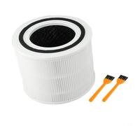 Filtro de repuesto H13 para True HEPA para purificador de aire Core 300 300S, sistema de filtración 3 en 1, ahumado, pelo de mascotas, color blanco