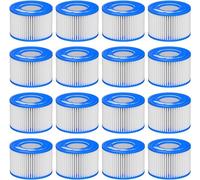 Filtro VI para piscina, 16 cartuchos de filtro VI para Bestway Miami, Monaco Lay-Z-Spa, Vegas, Palm Springs, Flowclear Pool Filter Sustituye al cartucho original 58323