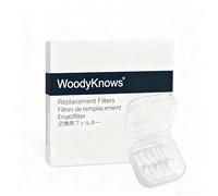 Filtros de Repuesto de los Filtros Nasales WoodyKnows Super-Defense (Filtro de Repuesto Redondo 60 Pares, L)