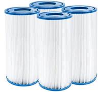 Filtros para piscinas, paquete de 4 unidades – Filtros de repuesto para Bestway 58012 – Diseño sin pliegues – Material PETG – 11 x 20 cm – Económicos y fáciles de reemplazar – Cartucho de filtro