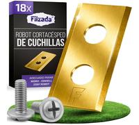 Filzada® 18x Cuchillas de Repuesto de Titanio aptas para Worx Landroid