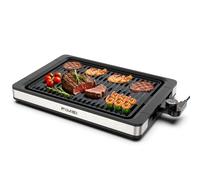 FIMEI Parrilla de Mesa 1800W, Barbacoa Eléctrica para Interior y Exterior, Plancha Cocina Electrica Recubrimiento Antiadherente, Termostato Ajustable, Bandeja Asar y Goteo Apta Lavavajillas