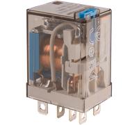 Rele finder 24vdc 2vtos pulsador de prueba 12a/250vac 56329024.0040