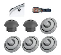 FinalCool W-MF - Juego de 6 piezas de repuesto para olla a presión, compatible con WMF Perfect & Perfect Plus, válvula principal de seguridad para olla a presión de 2,5 L - 8,5 L, diámetro de 18 cm y