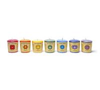 Find Something Different Encontrar Algo Diferente Chakra estearina Velas Fragancia Velas, bambú, Multicolor, Set de 7