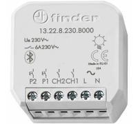 Finder, modelo 13.22, relé multifunción, color blanco, carcasa metálica, longitud del cable: 10 metros, tensión máxima: 250 V, intensidad máxima: 16 A