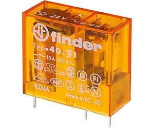 Finder serie 40 - Rele mini reticulado 3.5mm conmutado 10a 24vac