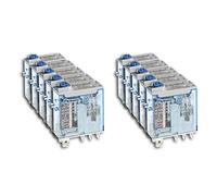 Finder serie 46 - Minirele 1 contacto 16a 12vdc pulsador +led