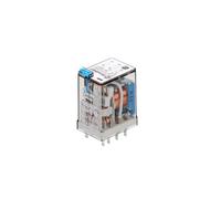 Finder serie 55 - Rele industrial 12vdc pulsador +indicador 2 contactos 10a