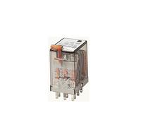 Finder serie 55 - Rele industrial 230vac 3 contactos 10a pulsador manual