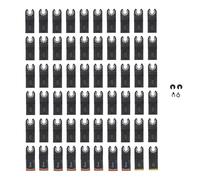 findmall Juego de 64 cuchillas oscilantes, cuchillas multiherramienta con revestimiento de titanio para madera, metal, plástico, juego de hojas de sierra premium con borde de arco para un corte y