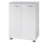 FineBuy Armario para Zapatos con 2 Puertas para 12 Pares de Zapatos 60x90x35 cm | Aparador de Zapatos Zapatero Blanco
