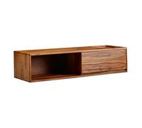 FineBuy Mueble TV Lowboard Colgante Mango Madera Maciza 108x25x34 cm Marrón | Soporte de TV de Diseño Moderno | Mueble de televisión de Pared