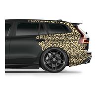Finest Folia K172 - Juego de 6 hojas DIN A4, adhesivos para coche con patrón de leopardo, para motocicleta, autobús, accesorios para vehículos, decoración de tuning, diseño de película en color beige