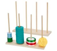 FINGERINSPIRE Organizador de cinta de madera de 36 x 9,7 x 28,2 cm, soporte de carrete de cinta, organizador de cinta washi, soporte de rollo de calcomanías de almacenamiento para sala de manualidades