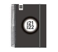 Finocam Agenda 2021 2022 1 Día página Septiembre 2021, Agosto 2022 12 meses Espir Label Negro Catalán, E10-155x212 (mediano)