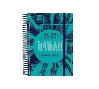 Finocam Agenda 2021 2022 1 Día página Septiembre 2021, Junio 2022 10 meses y Julio/Agosto resumidos 8º, 120x164 Secundaria Hawaii Español