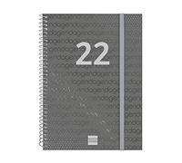 Finocam - Agenda 2022 semanal horizontal, de enero 2022 a diciembre 2022 (12 meses) E10 - 155 x 212 mm espiral Year negro italiano
