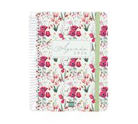 Finocam Agenda Espiral Cloe E10-155x212 mm 1Dp Tapa Dura Verde 2026 Agenda Español