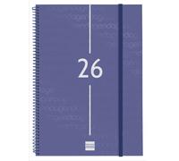 Finocam Agenda 2026 BASIC YEAR E40 210x297mm Semana Vista Horizontal Azul 741461026