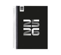 Finocam - Agenda Cool Curso 2025 2026 1 Día Página Septiembre 2025 - Junio 2026 (curso lectivo) + Julio y Agosto resumidos Negro Catalán