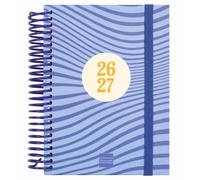 Finocam Agenda Diva Espiral 8º 120x164 mm 1Dp Olas Curso 2026-2027 para Estudiantes