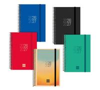 FINOCAM Agenda Escolar 2026-27 Catalan Espir con Goma, Pack de 9