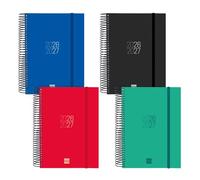 FINOCAM Agenda Escolar 2026-27 Espiral Tapa PP Surtido Pack de 8