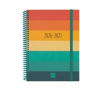 FINOCAM AGENDA ESCOLAR DIVA CUARTO SEMANA VISTA HZTAL 26-27 COLORS AGENDA ESPIRAL CURSO