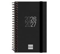 Finocam Agenda Espir para Estudiantes con Espiral E3 79x127 mm Negro Curso 2026-2027