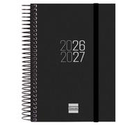 Finocam Agenda Espir para Estudiantes Espiral E8 120x171 mm 1Dp Negro Curso 2026-2027