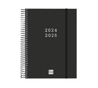 Finocam - Agenda Espiral 18 Meses 2024 2025 2 Días Página Julio 2024 - Diciembre 2025 (18 meses) Negro Internacional