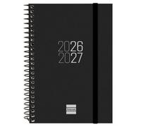 Finocam Agenda Espiral para Estudiantes E8 120x171 mm Curso 2026-2027 Negro