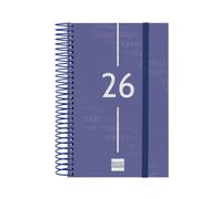 Finocam - Agenda Espiral Year 2026 Azul Enero 2026 - Diciembre 2026 (12 meses) Español 1 day page