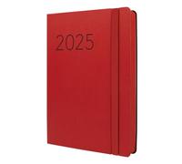 Finocam - Agenda Flexi Lisa 2025 1 Día Página Enero 2025 - Diciembre 2025 (12 meses) Rojo Español