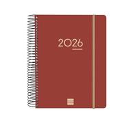 Finocam - Agenda Ikon 16 Meses 2025 2026 1 Día Página Septiembre 2025 - Diciembre 2026 (16 meses) Burdeos Internacional
