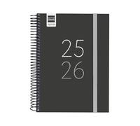 Finocam - Agenda Secundaria Curso 2025 2026 1 Día Página Septiembre 2025 - Junio 2026 (curso lectivo) + Julio y Agosto resumidos Negro Catalán