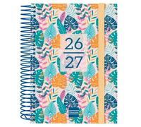 Finocam Agenda Secundaria Curso 2026-2027 Espiral 8º 120x164 mm 1 Día Por Página Tropical